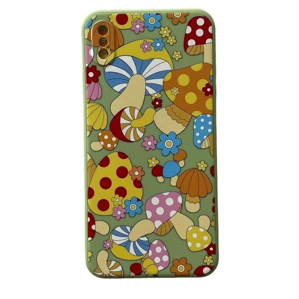 IPhone XS‎ Max Case Mushrooms  flowers retro 70s 80s